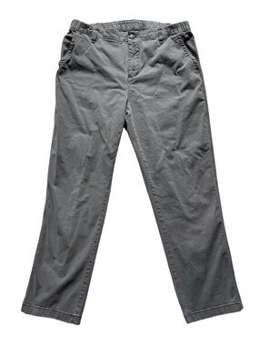 Old Navy Gray Easy Chino Straight Leg Pants Panther Grey Size L Large Women’s